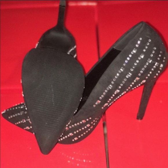 🔥🔥Super sexy black heels with silver beads! 🔥🔥 - Picture 3 of 3